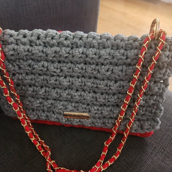 Handmade crotchet shoulder bag - Picture 4 of 4